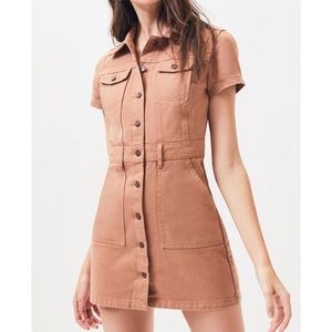 Pacsun Utility Denim Tan Dress Size M